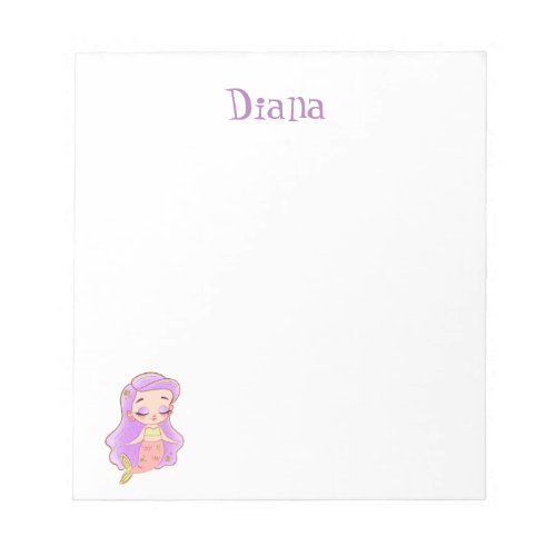 Cute Mermaid  Notepad