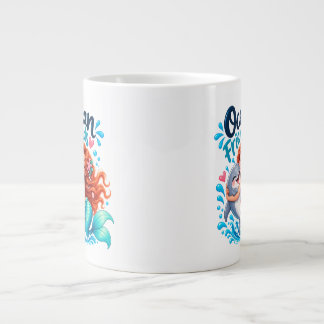 Cute Mermaid Ocean Friends Dolphin Coffee Mug