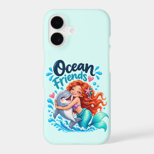 Cute Mermaid Ocean Friends Dolphin Design iPhone 17 Case