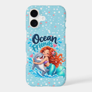 Cute Mermaid Ocean Friends Dolphin Design iPhone 17 Case