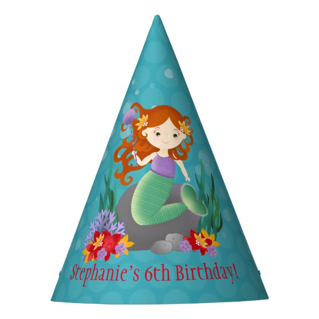Cute Mermaid Party Hat (Front)
