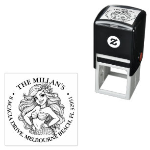 Cute Mermaid Party theme Self-inking Stamp
