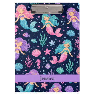 Cute Mermaid Pattern Clipboard