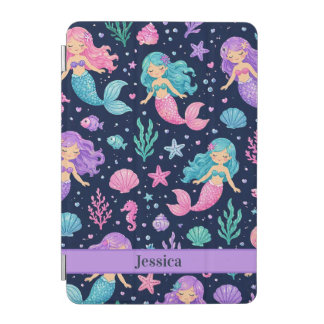 Cute Mermaid Pattern iPad Mini Cover