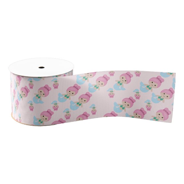 Cute Mermaid Pattern Ribbon (Spool)