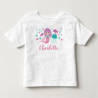 Cute Mermaid Personalized Girl Toddler T-shirt