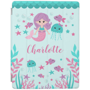 Cute Mermaid Personalized Kids iPad Smart Cover