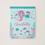 Cute Mermaid Personalized Kids Jigsaw Puzzle Cute Mermaid Personalized Kids Jigsaw Puzzle