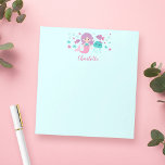 Cute Mermaid Personalized Kids Notepad<br><div class="desc">This super cute mermaid kids notepad features a kawaii style under the sea illustration. The fun color combo of pink,  teal and purple is so girly! Easily personalize with a name for a custom gift for Christmas or a birthday.</div>