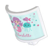 Cute Mermaid Personalized Night Light (Angled)