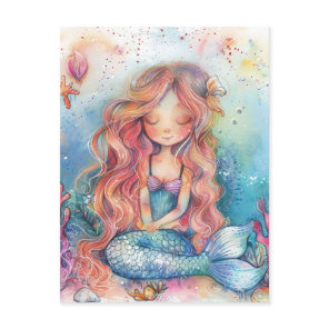 Cute Mermaid Postcard
