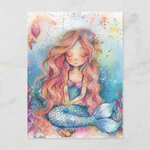 Cute Mermaid Postcard