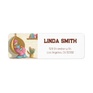 Cute Mermaid Reader Return Address Label