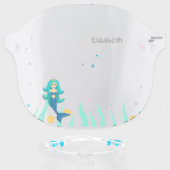 Cute Mermaid, Sea Face Shield (Front w/Glasses)