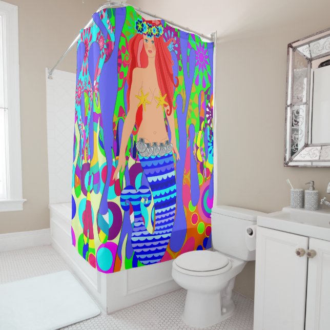 cute mermaid shower curtain (In Situ)