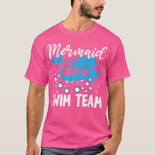 Cute Mermaid Swimming Team Aqua Lover Swim Girls O T-Shirt