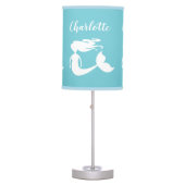 Cute mermaid table lamp for baby girl nursery room (Front)