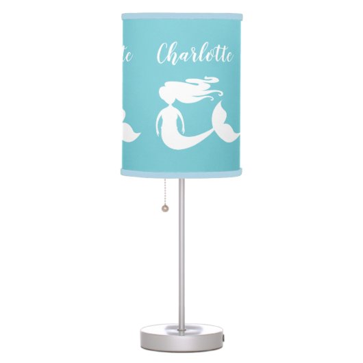 Cute mermaid table lamp for baby girl nursery room (Right)