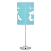 Cute mermaid table lamp for baby girl nursery room (Back)