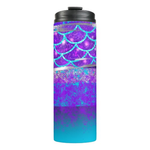 Cute Mermaid Themed Thermal Tumbler