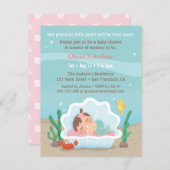 Cute Mermaid Under the Sea Baby Shower Invitations (Front/Back)