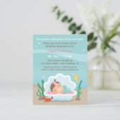 Cute Mermaid Under the Sea Baby Shower Invitations (Standing Front)
