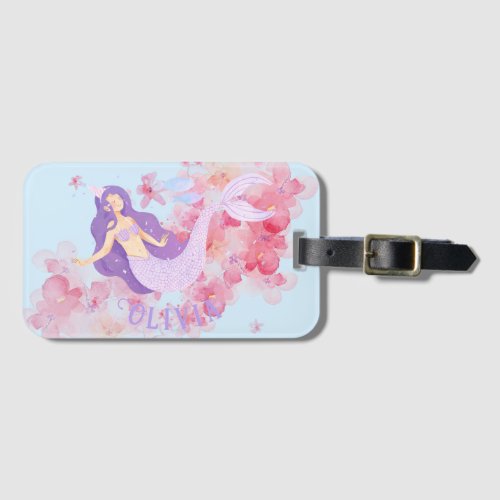 Cute Mermaid Under the sea for Girls  Luggage Tag