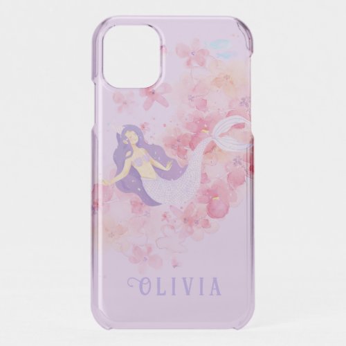 Cute Mermaid Under the sea for Girls  iPhone 11 Case