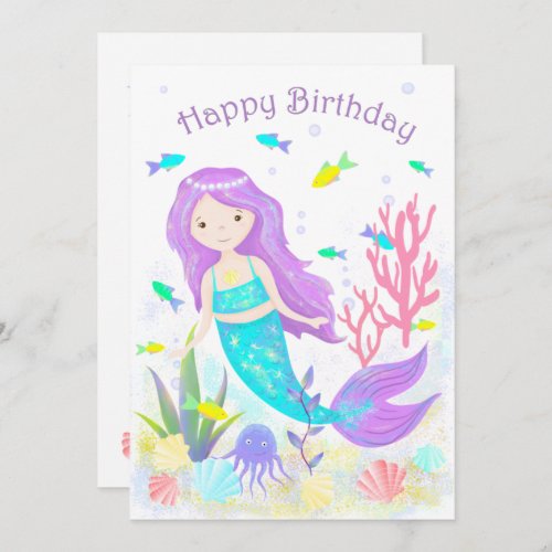 Cute Mermaid Under the Sea Neon