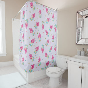 Cute Mermaid Under Water Lavender Mist Girls Shower Curtain