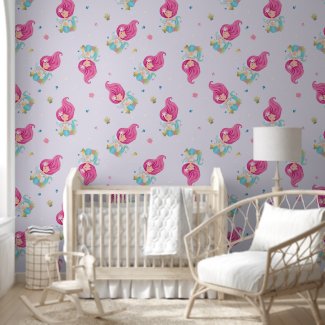 Cute Mermaid Under Water Lavender Mist Nursery