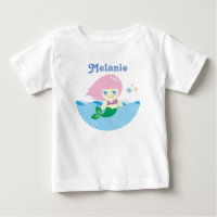 Cute Mermaid with Pink Hair Personalised