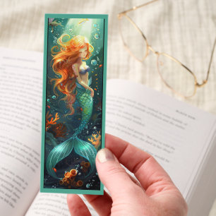 Cute Mermaid With Red Hair Bookmarks