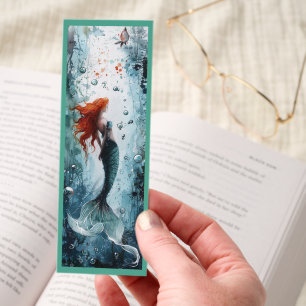 Cute Mermaid With Red Hair Bookmarks