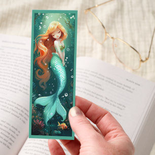 Cute Mermaid With Red Hair Bookmarks