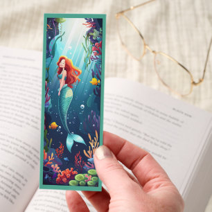 Cute Mermaid With Red Hair Bookmarks
