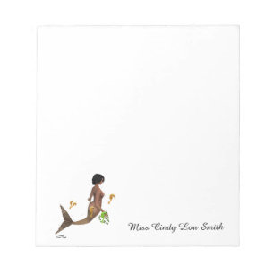Cute Mermaid With Seahorses Notepad