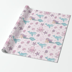 Cute Mermaid Wrapping Paper