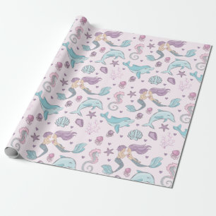 Cute Mermaid Wrapping Paper