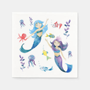 Cute Mermaids Under the Sea Napkins