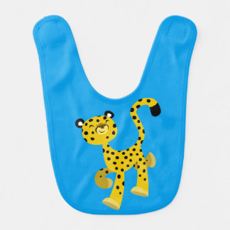 Cute Merry Cartoon Cheetah Baby Bib