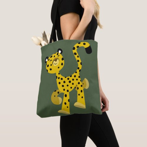 Cute Merry Cartoon Cheetah Tote Bag