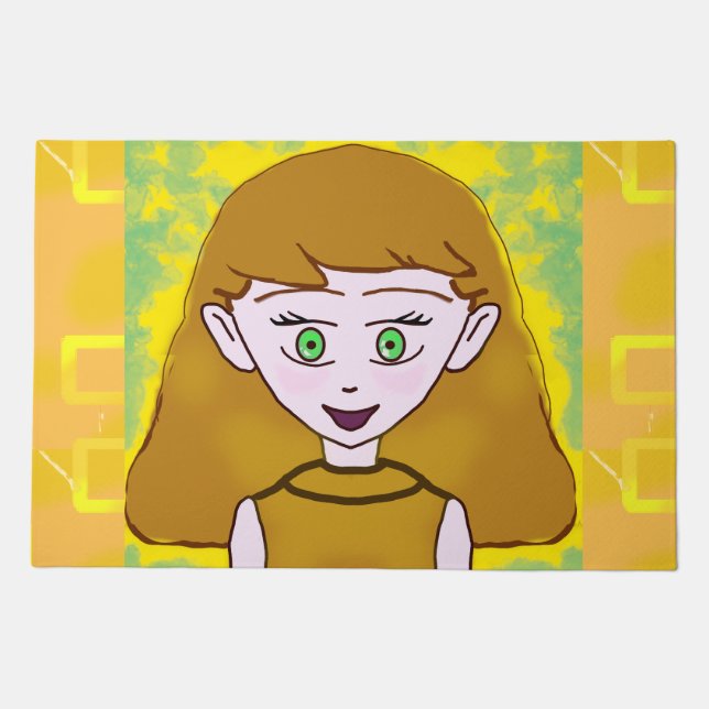 Cute Merry Cartoon Door Mat (Front)