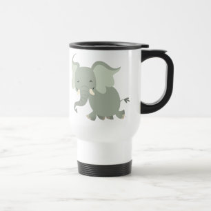 Cute Merry Cartoon Elephant Commuter Mug