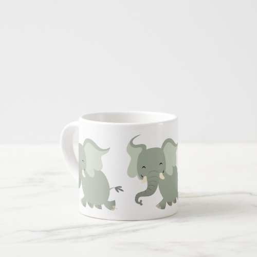 Cute Merry Cartoon Elephant Espresso Mug