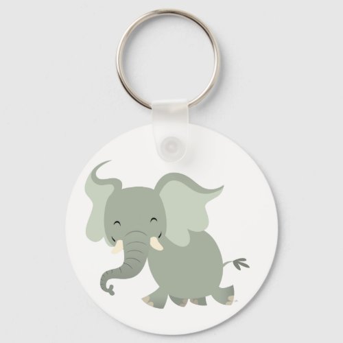 Cute Merry Cartoon Elephant Keychain