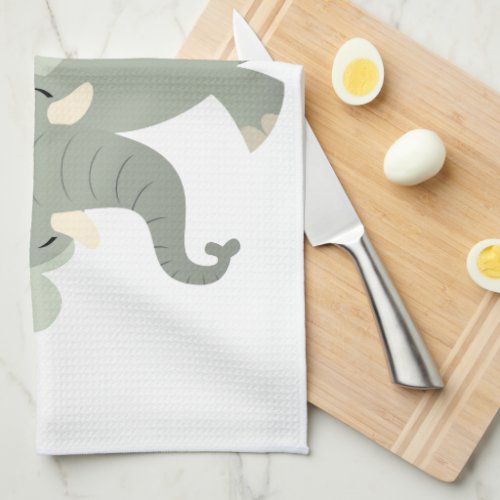 Cute Merry Cartoon Elephant Kitchen Towel