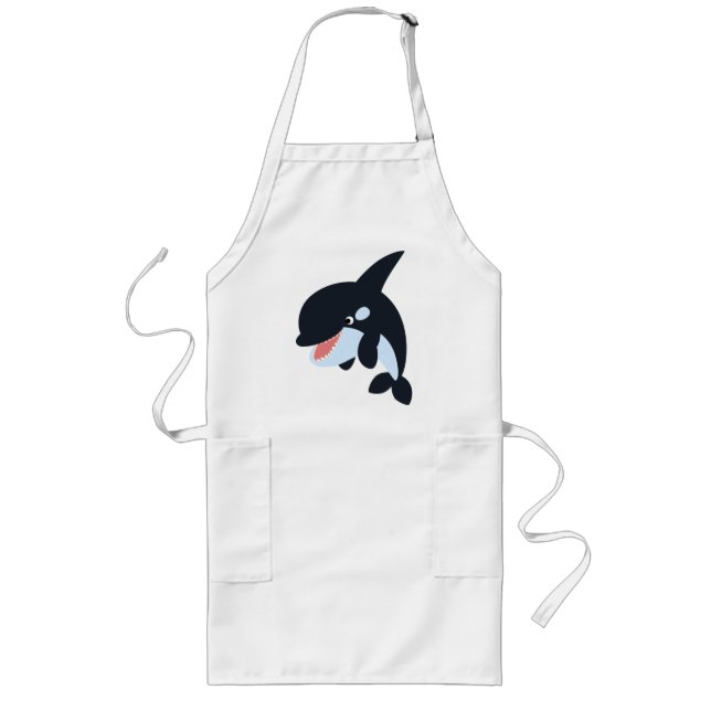 Cute Merry Cartoon Killer Whale Apron (Front)
