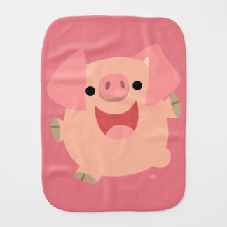 Cute Merry Cartoon Pig Burp Cloth