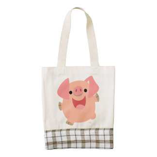 Cute Merry Cartoon Pig Heart Bag